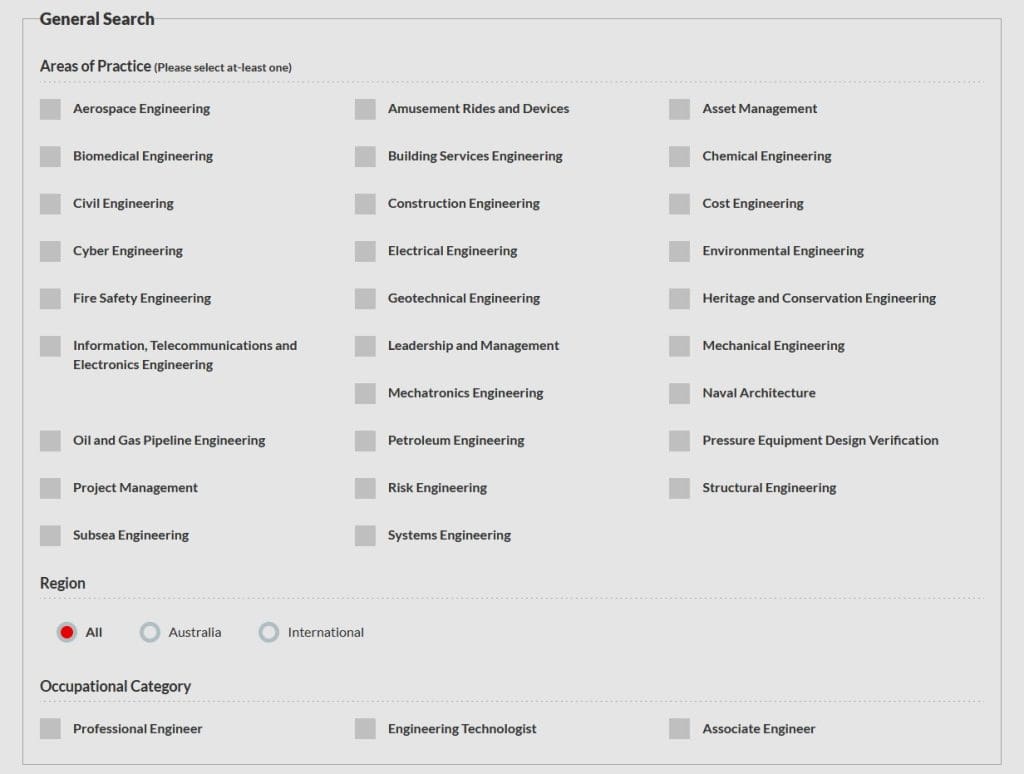General Search in the NER Search Portal