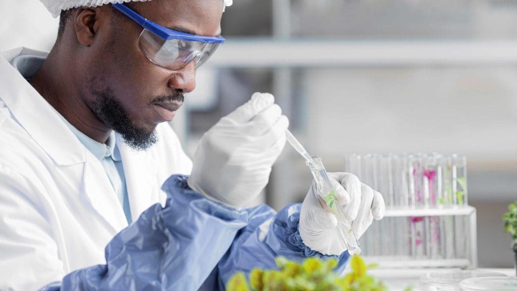 Chemical Engineer working in a lab, see why they are one of the highest paid engineers in south africa